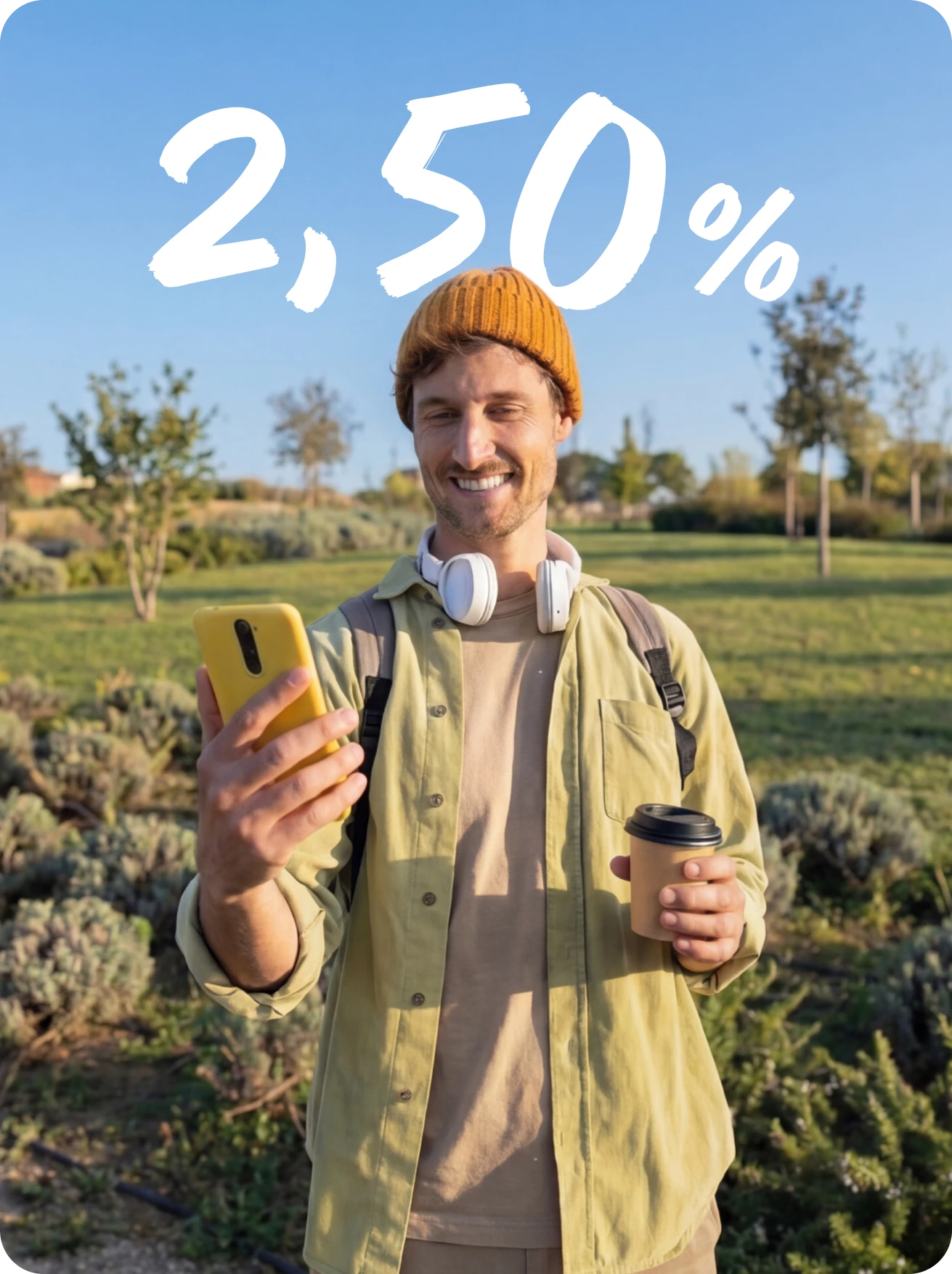 een man aan de telefoon