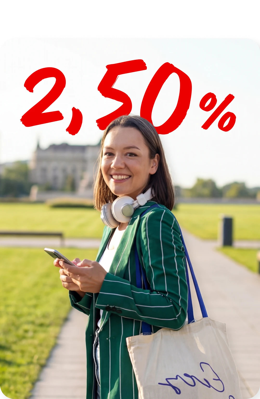 een vrouw op haar telefoon