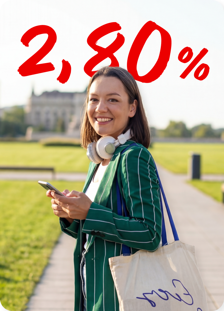 een vrouw op haar telefoon