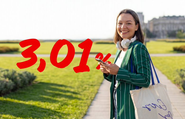 een vrouw op haar telefoon